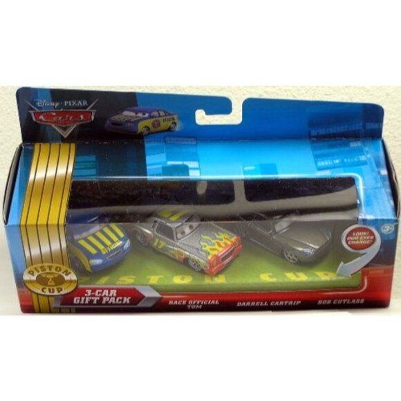 Disney / Pixar CARS Movie Exclusive 1:55 Diecast Piston Cup Nights 3 Car Set NIB - Picture 10 of 10